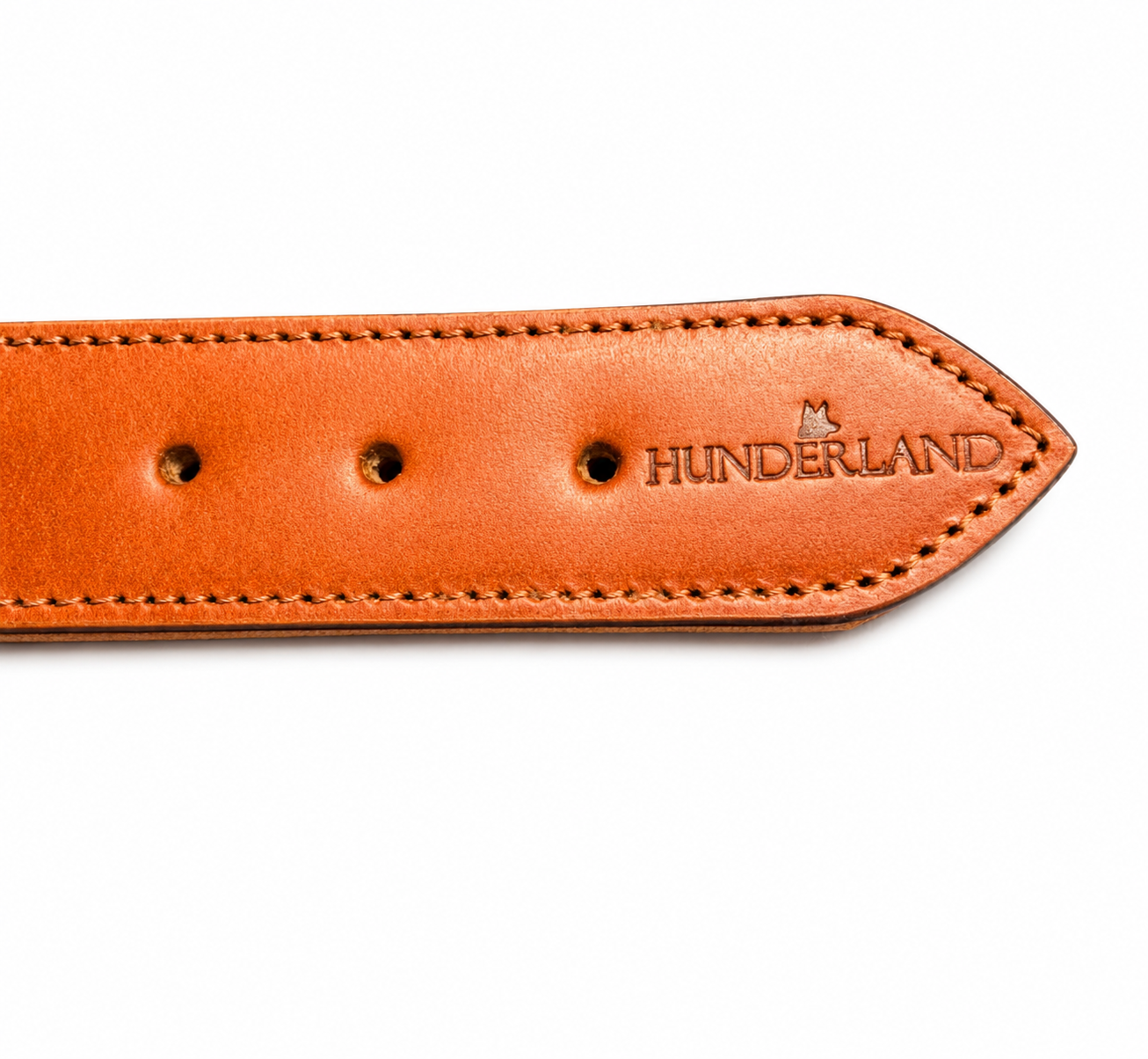 Hunderland Leder-Zugstopp-Halsband aus hochwertigem Echtleder in Vintage-Braun mit Edelstahl-D-Ring und robuster Schnalle
