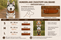Hunderland Lederhalsband in Vintage-Braun mit Edelstahl-D-Ring auf natürlicher Baumrinde im Wald